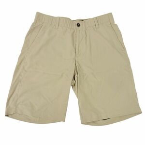 Under Armour Men 34 Beige Khaki Performance Golf Shorts Lightweight Breathable